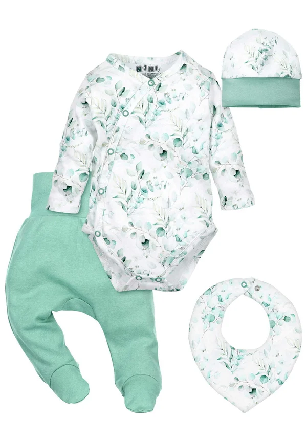 SET HERBST WINTER UNISEX - Stoffhose - grün weiß