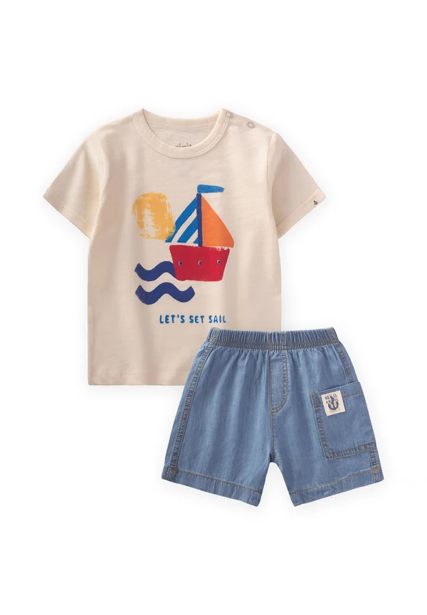 SET - Jeans Shorts - off white