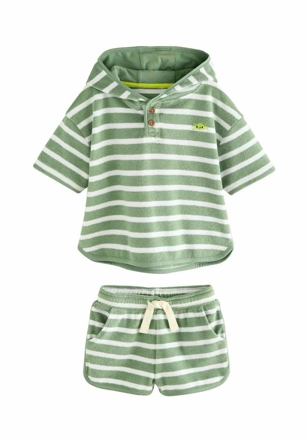 SET - Jogginghose - sage green stripe