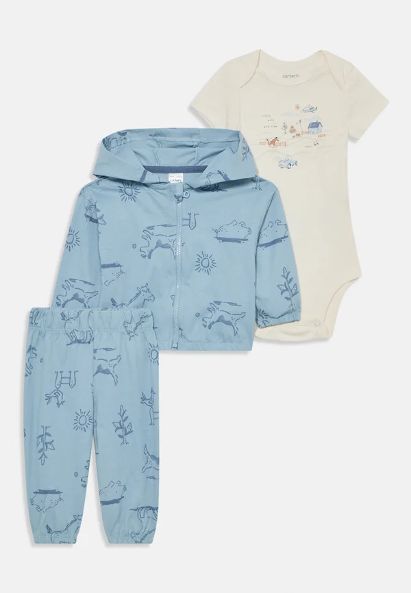 SET - Kapuzenpullover - light blue/off white
