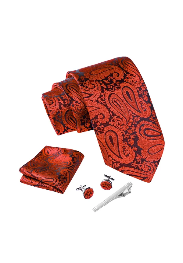 SET - Krawatte - Paisley Rot