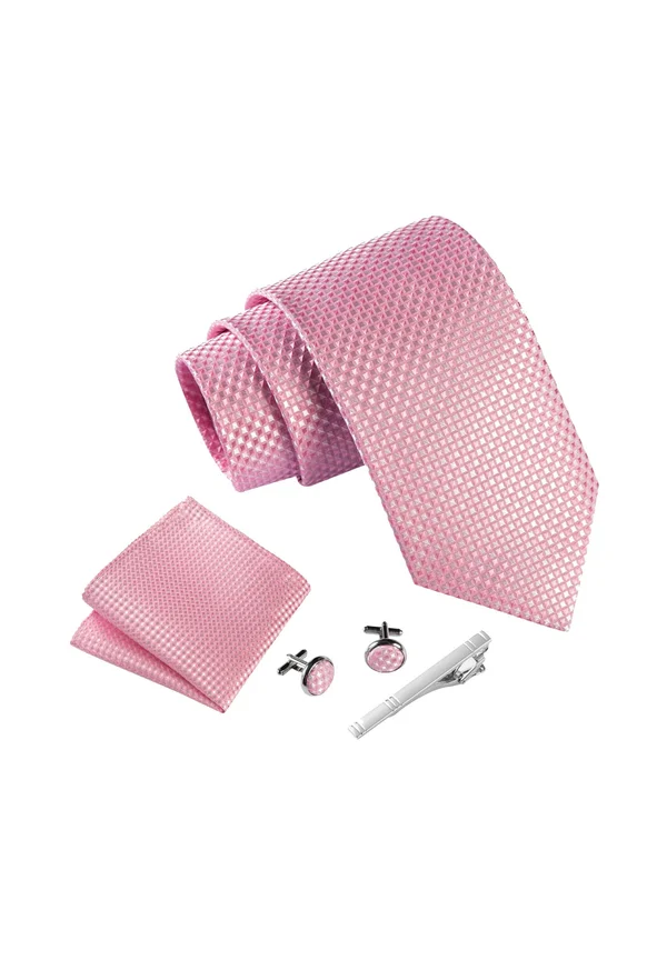 SET - Krawatte - Rosa - Kariert