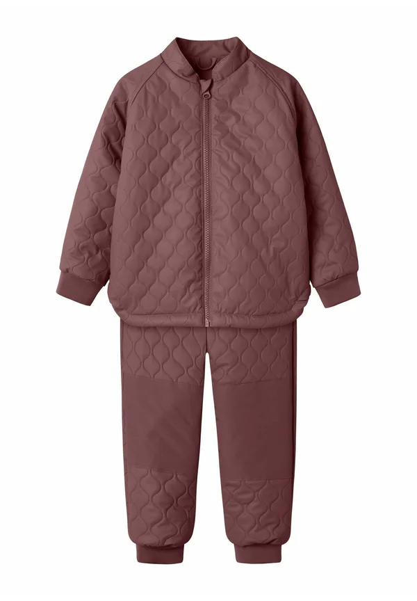 SET LANGARM - Schneeanzug - rose brown