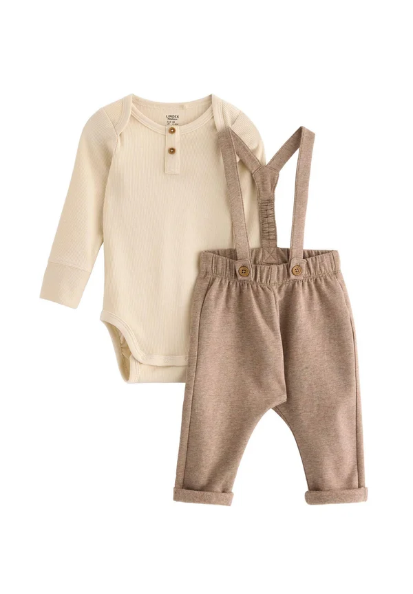 SET - Latzhose - light beige
