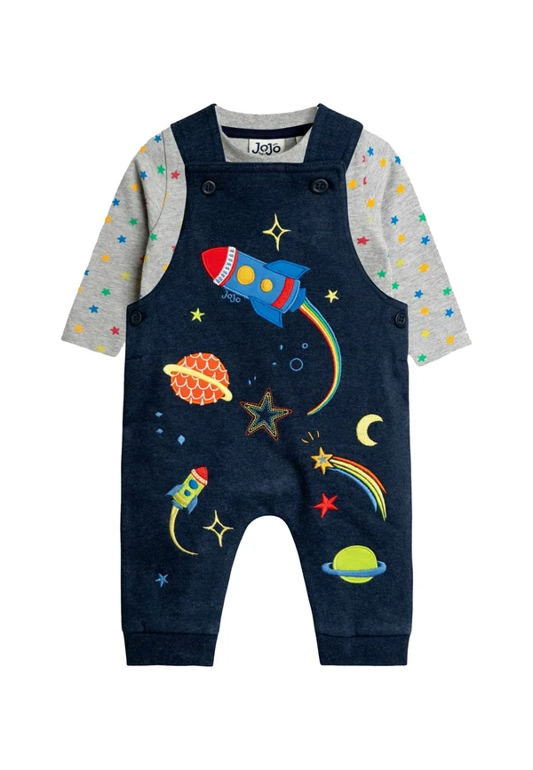 SET - Latzhose - navy blue space