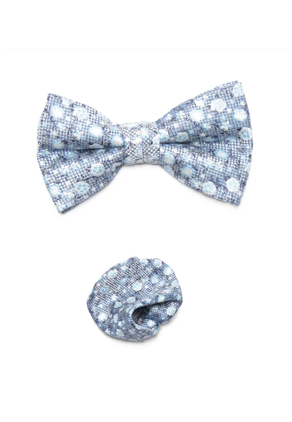 SET MIT DEZENTEM BLUMENMUSTER - Einstecktuch - blau