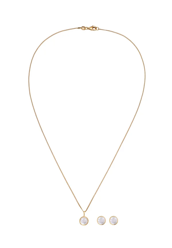 SET MONDSTEIN - Ohrringe - gold-coloured