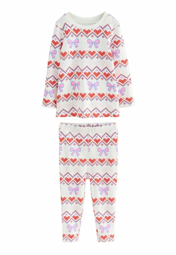 SET - Nachtwäsche Set - white snow print