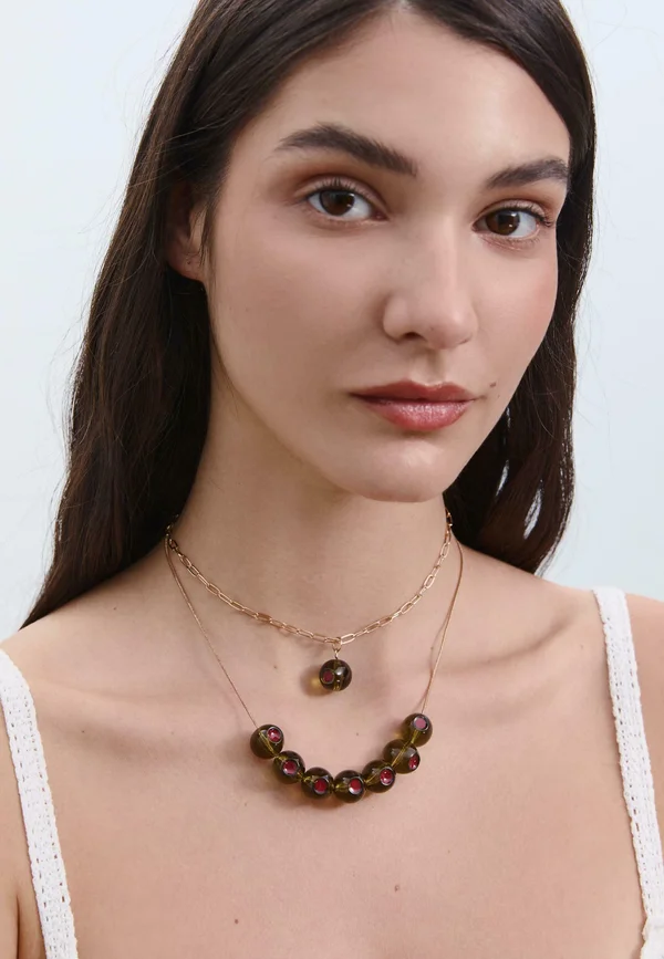 SET OF 2 - Halskette - evergreen