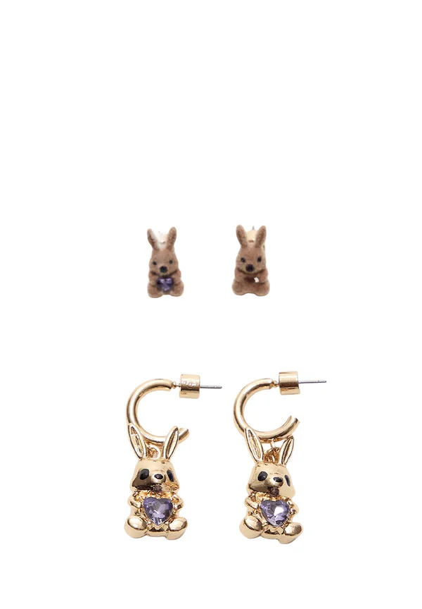 SET OF 2 PAIRS OF BUNNY  - Ohrringe - gold-coloured