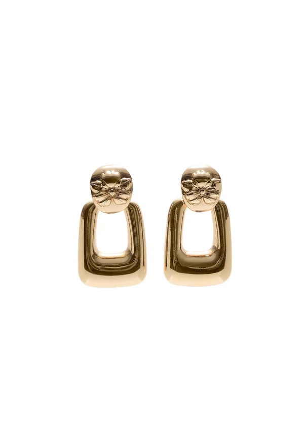 SET OF 2 VOLUMINOUS FLOWER  - Ohrringe - gold-coloured