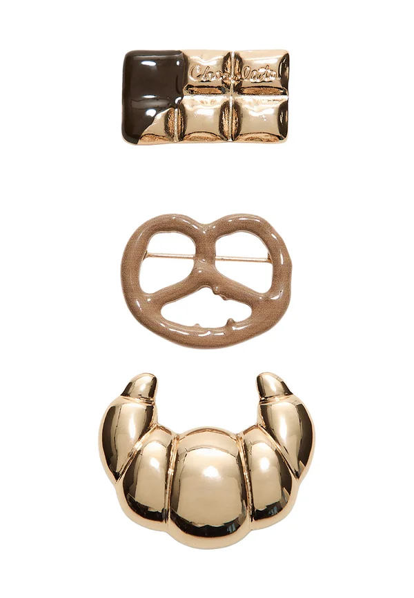 SET OF 3 - Brosche - gold-coloured