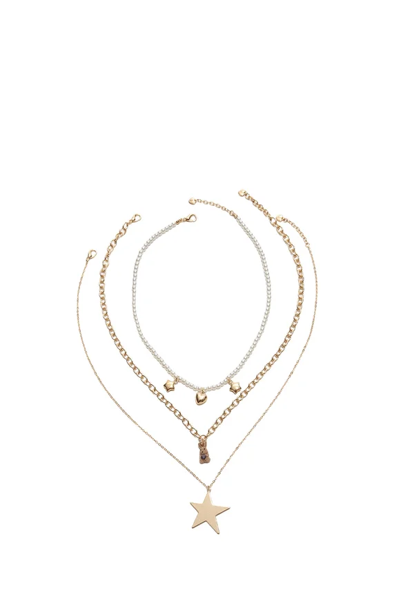 SET OF 3 BUNNY AND STAR  - Halskette - gold-coloured