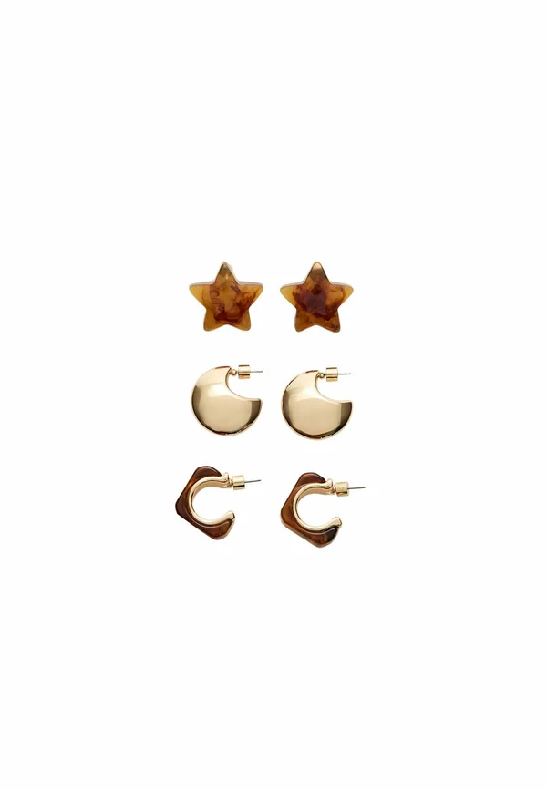 SET OF PAIRS OF STAR - Ohrringe - dark red