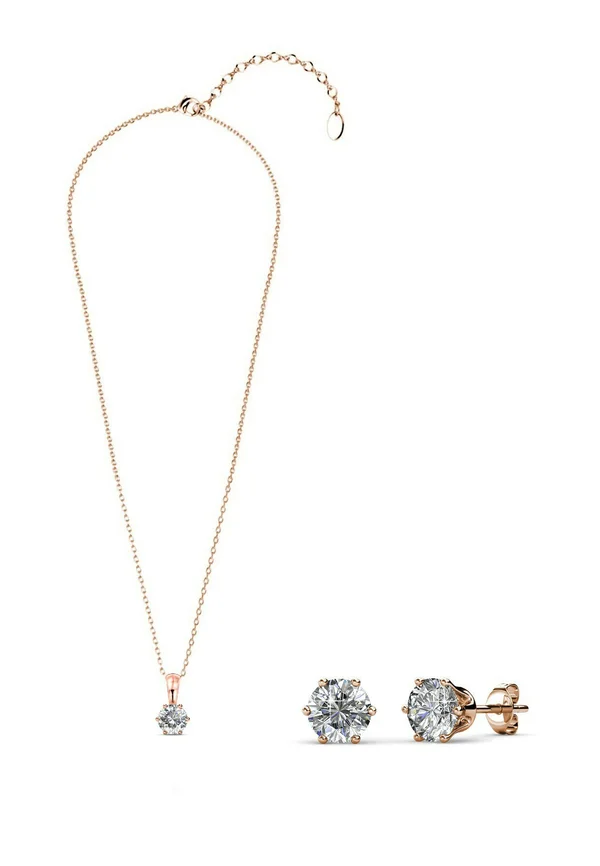 SET - Ohrringe - couleur or rose / cristal
