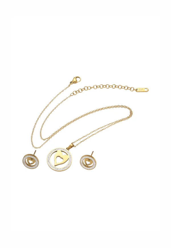 SET - Ohrringe - gold white