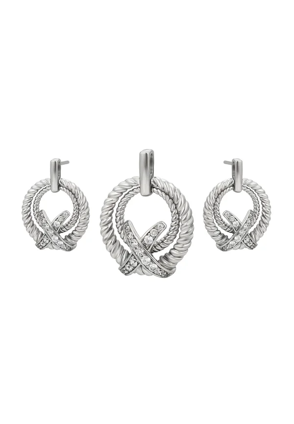 SET - Ohrringe - silver-coloured