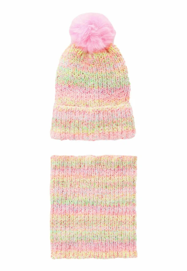 SET  - REGULAR FIT - Schal - pink green ombre
