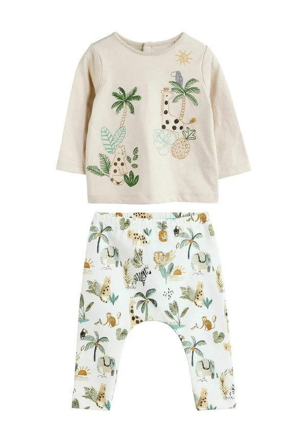 SET - REGULAR FIT - Stoffhose - mottled beige