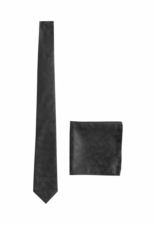 SET REGULAR - Krawatte - mottled black