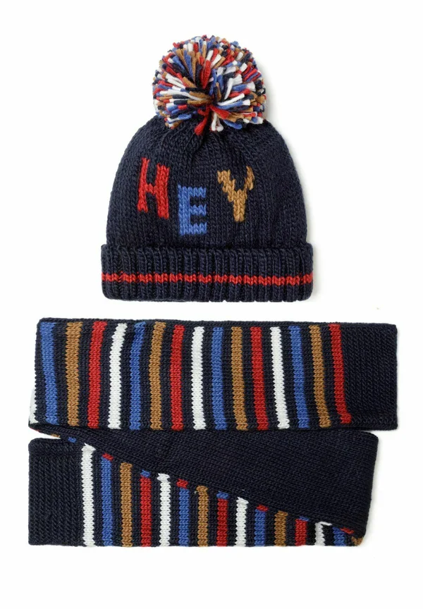 SET - Schal - dark blue