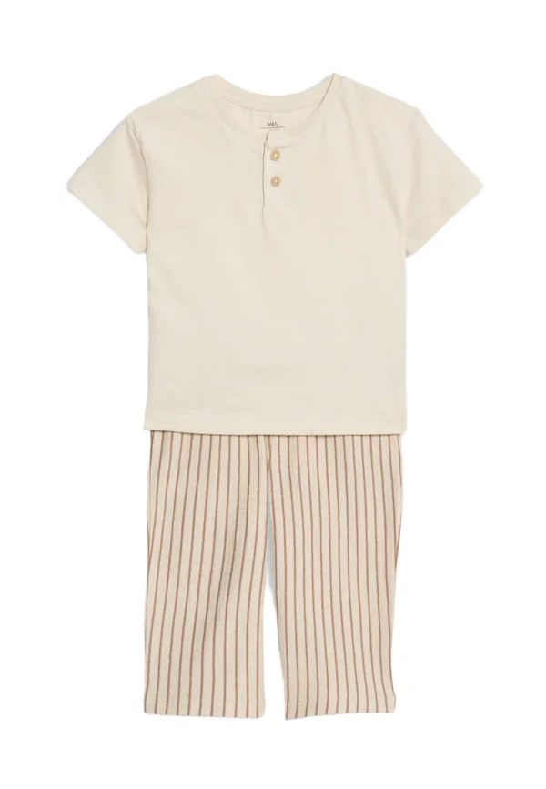 SET  - Stoffhose - ivory mix