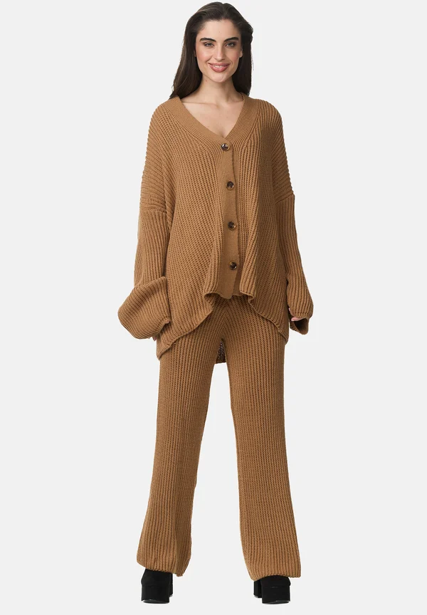 SET - Strickjacke - braun