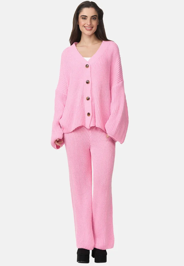 SET - Strickjacke - rosa