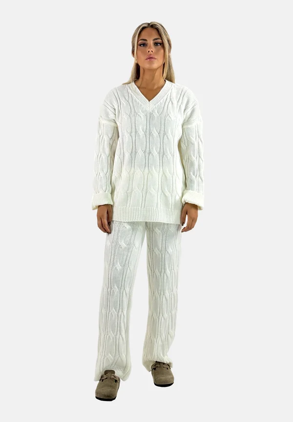 SET - Strickpullover - weiß