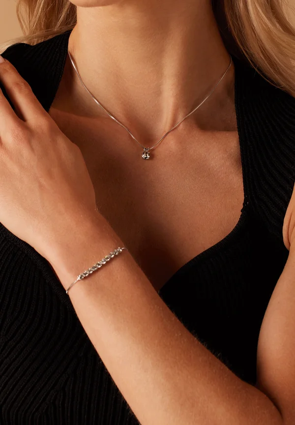 SET SWAROVSKI CRYSTAL - Ohrringe - zilveren kleur