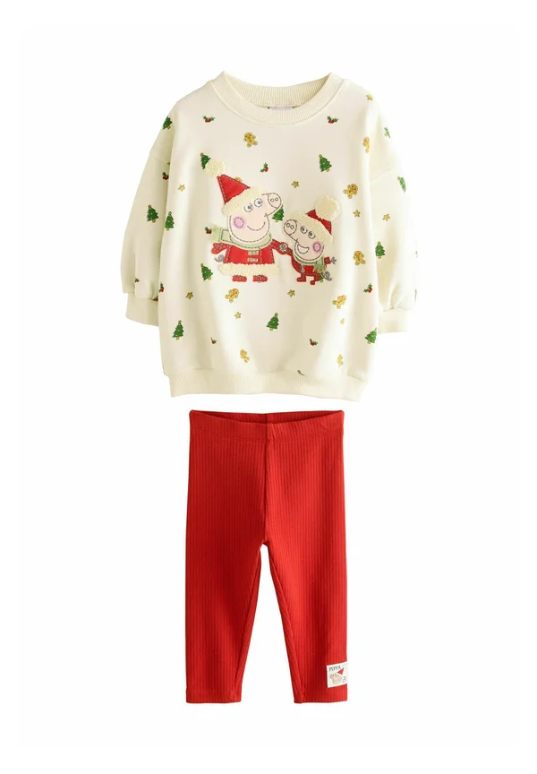 SET - Sweatshirt - cream/red christmas