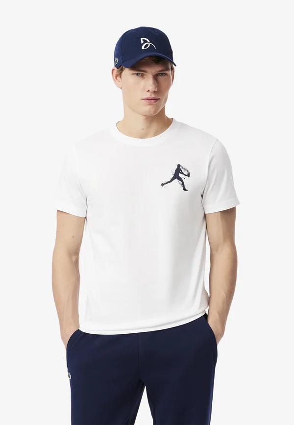 SET - T-Shirt print - blanc bleu marine