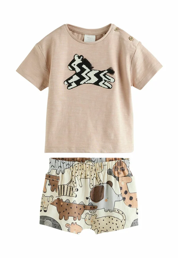 SET - T-Shirt print - mono zebra