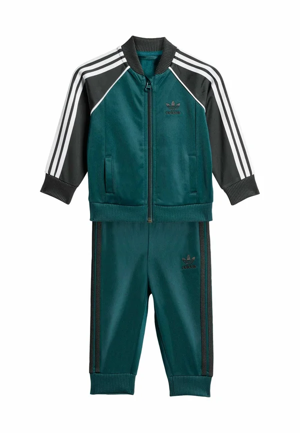 SET - Trainingsanzug - aurora ivy   black   white