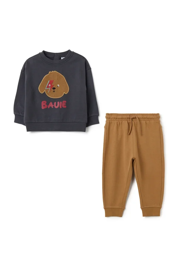 SET  - Trainingsanzug - black brown