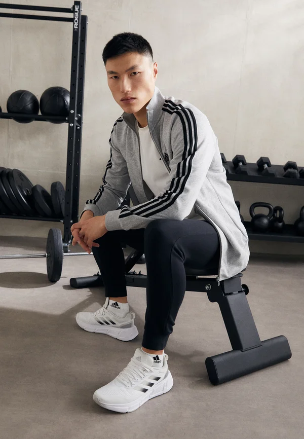 SET - Trainingsanzug - medium grey heather/black