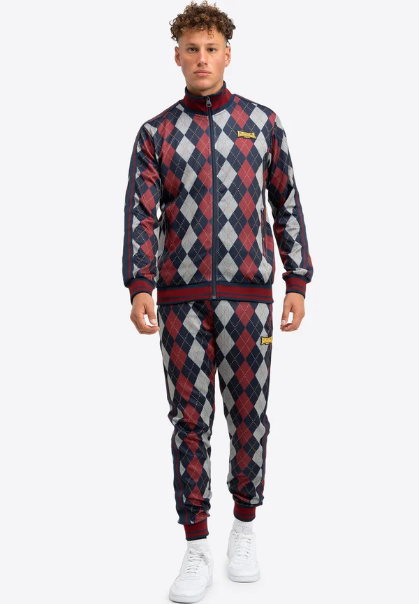 SET - Trainingsanzug - red dark navy ecru