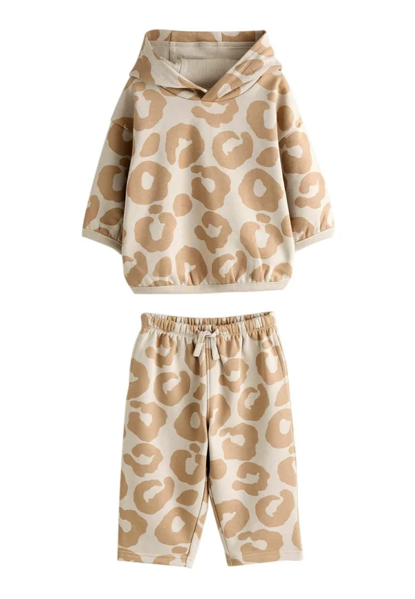 SET - Trainingsanzug - tan brown animal print