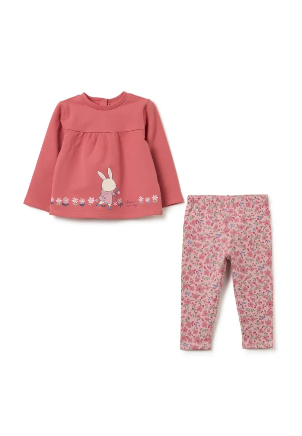 SET WITH FLORAL PATTERN - Sweatshirt - light pink