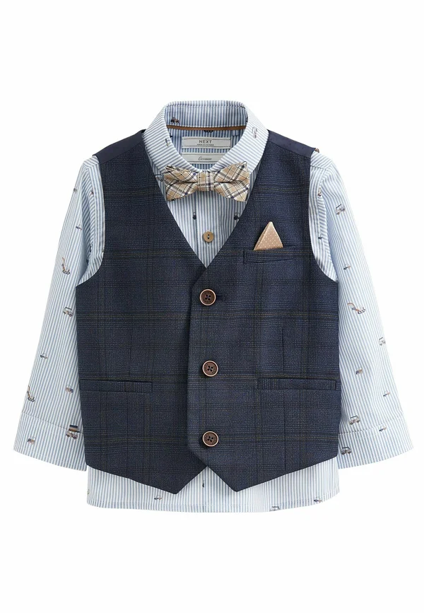 SET WITH STANDARD - Weste - navy blue check