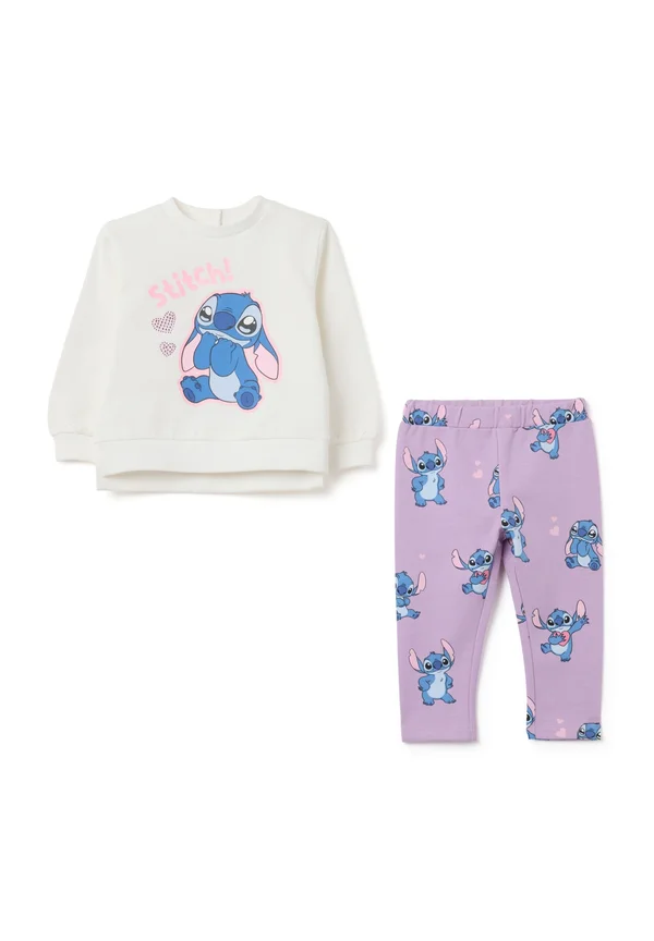 SET WITH STITCH - Leggings - Hosen - ice white