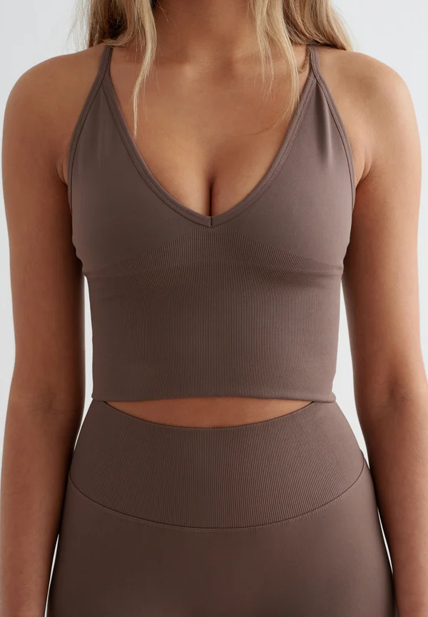SHAPE CROSS BACK - Sport-BH mit leichter Stützkraft - brown
