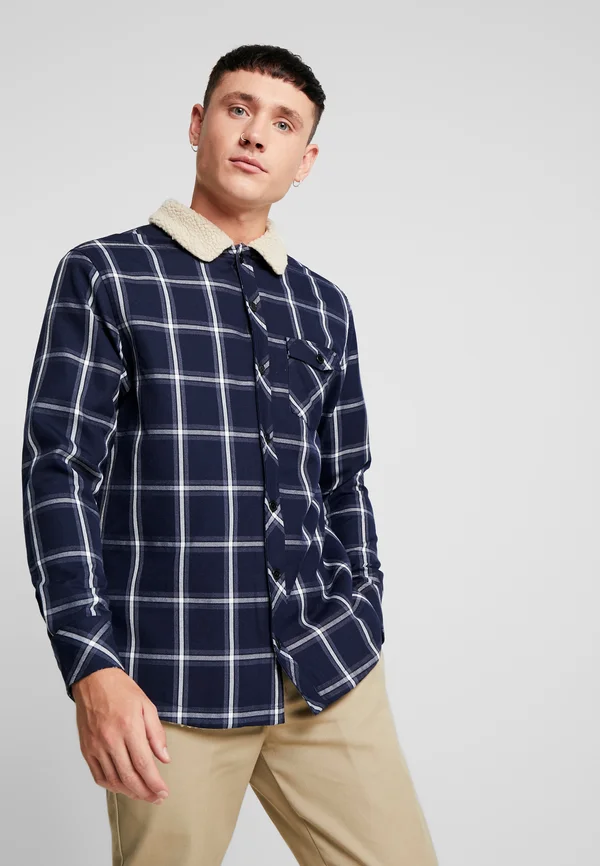 SHERPA LINED SHIRT JACKET - Übergangsjacke - navy/white