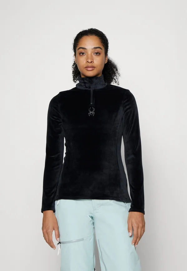 SHIMMER BUG 1/2 ZIP - Fleecepullover - black