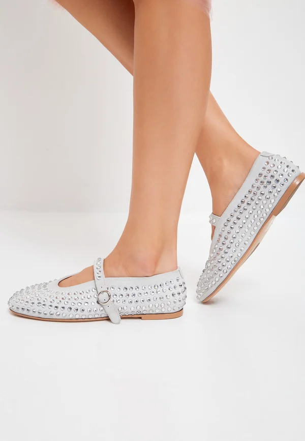 SHINING - Riemchenballerina - silver