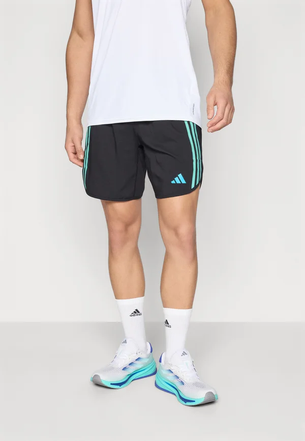 SHORT - Kurze Sporthose - black/acid mint/bright blue