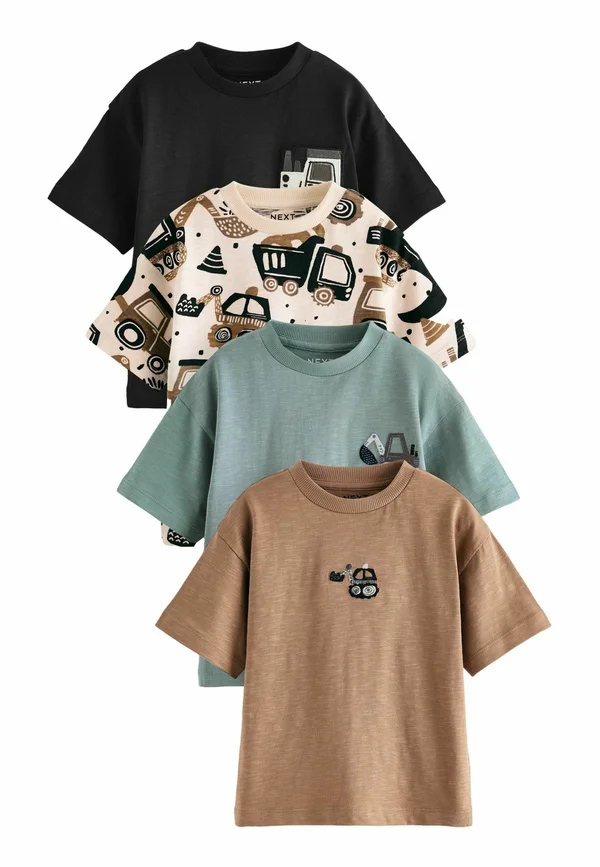 SHORT SLEEVE 4 PACK - T-Shirt print - black white