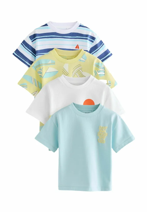 SHORT SLEEVE 4 PACK - T-Shirt print - blue yellow surf