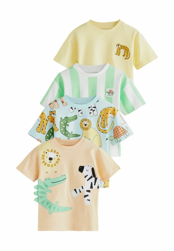 SHORT SLEEVE 4 PACK - T-Shirt print - multi safari animal