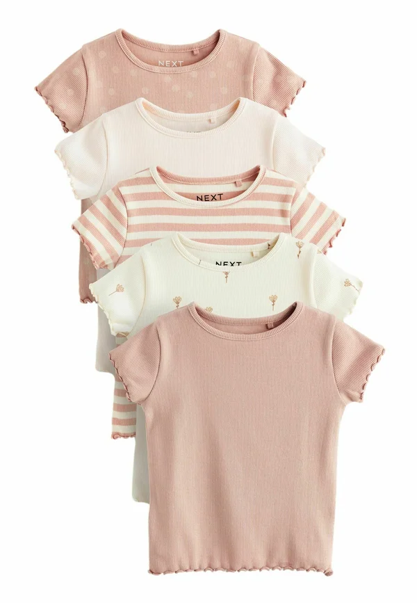 SHORT SLEEVE 5 PACK  - REGULAR FIT - T-Shirt print - pink ditsy